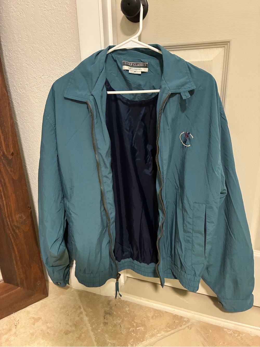 Golf Classic Teal Lightweight Windbreaker Men's Jacket